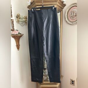 Ellen Tracy like new women’s Black Leather Pants C:4208 Size 12